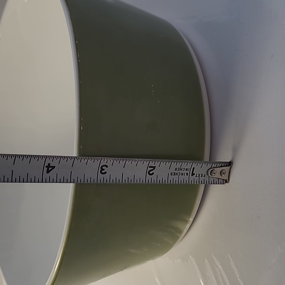 Vintage Corningware p-701 1 3/4" Avocado green Casserole dish with pyrex… - Picture 8 of 8